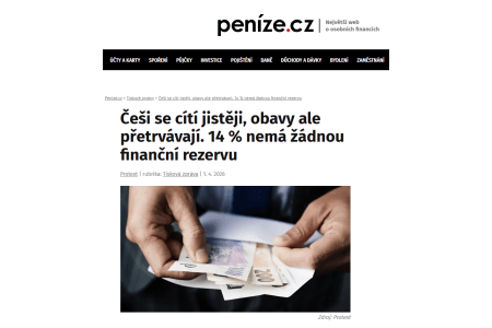 Češi vstoupili do roku 2026 s mírným optimismem. BNP Paribas Cardif index jistoty vzrostl o jeden bod