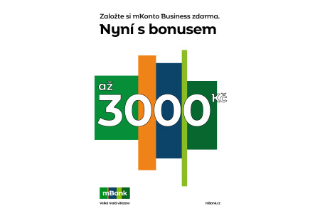 mBank nabízí k podnikatelskému účtu zdarma i zajímavý bonus
