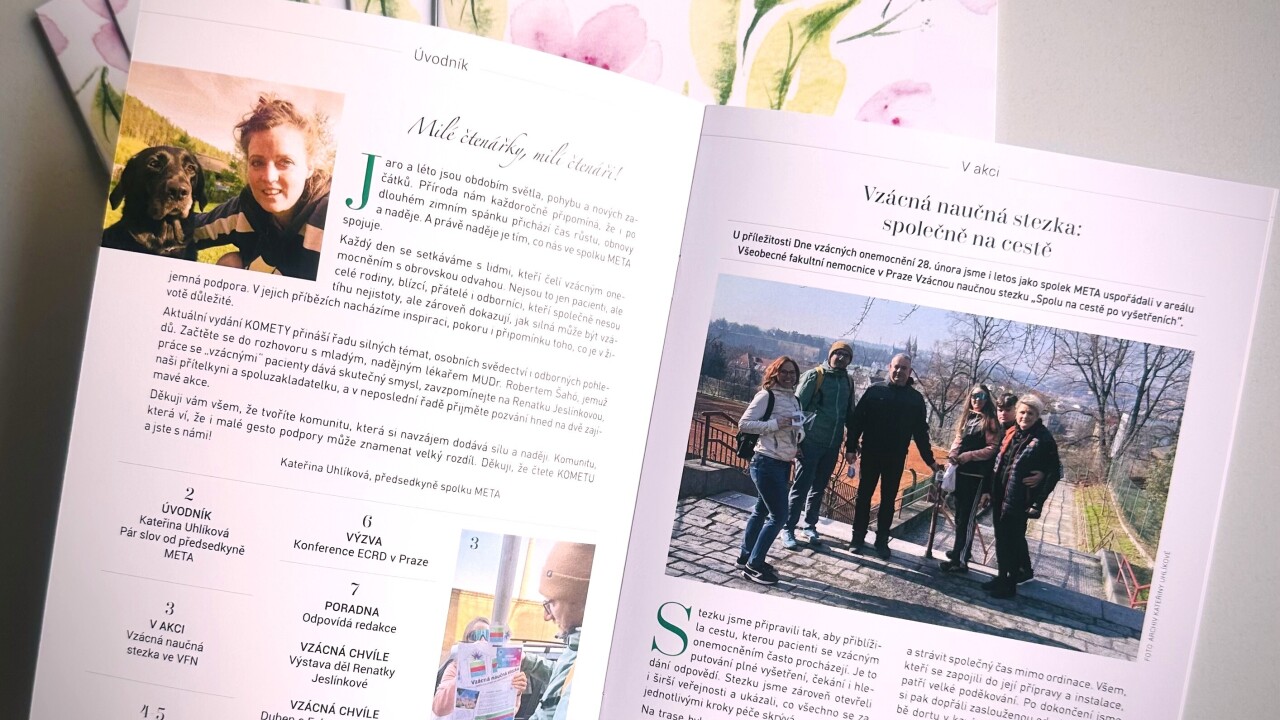 Připravili jsme nové vydání magazínu KOMETA pro spolek META