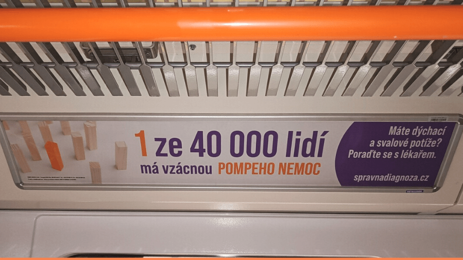 Zaznamenali jste v metru bannery o Pompeho nemoci?